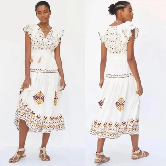 sachin and babi light blue dress Embroidered Midi Dress